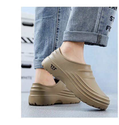 Summer Chef Shoes – Anti-Slip & Oil-Proof Work Slippers, Casual Trendy One-Step Fashion Sports Shoes