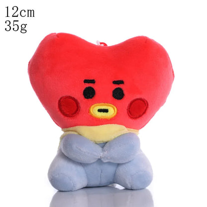 BTed Plush Toys Keychain – Kawaii Mini Anime Pendant 12-22cm Soft Stuffed Animal Doll Gift for Kids