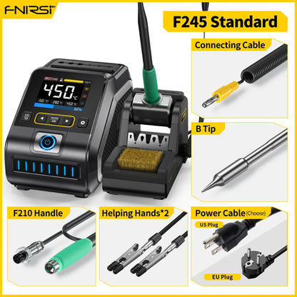 FNIRSI DWS-200 200W Power Soldering Iron Station | C210 C245 Handle for Electronic Welding & Rework