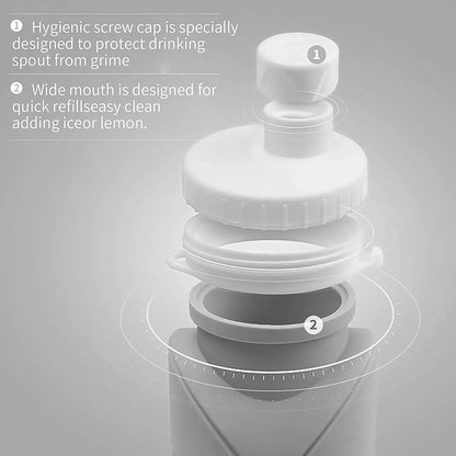Stay Hydrated Anywhere: 600ML Silicone Folding Water Cup - Collapsible & Leakproof Water Bottle for Travel, Gym, Camping, Hiking - Portable Sports Kettle Drinkware