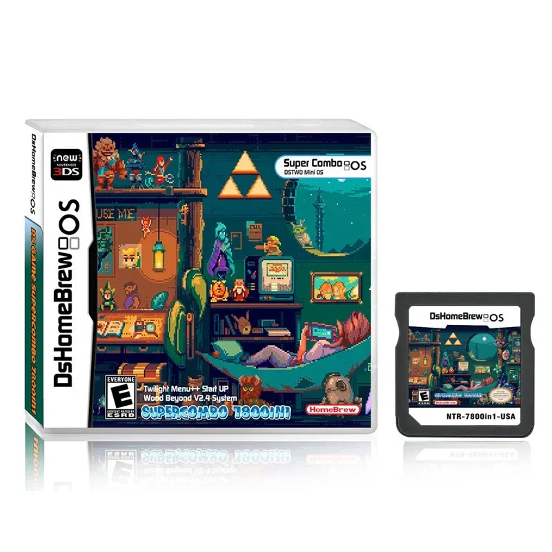 NDS 7800-in-1 R4 Game Card – Zelda-Themed Handheld Flash Cartridge for 3DS & NDS, Gift Collection