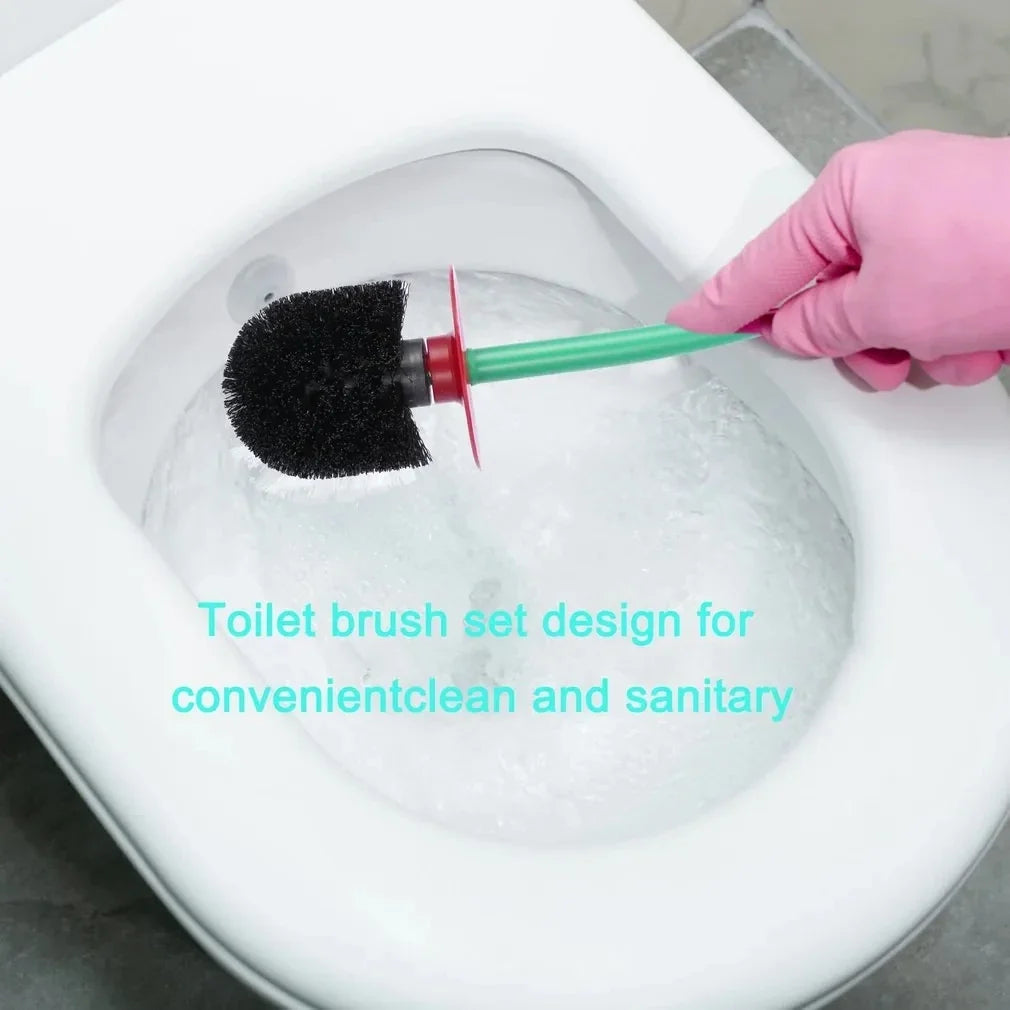 Cherry Shape Toilet Brush Set - Creative Lavatory Cleaning Brush with Decorative Holder for Bathroom