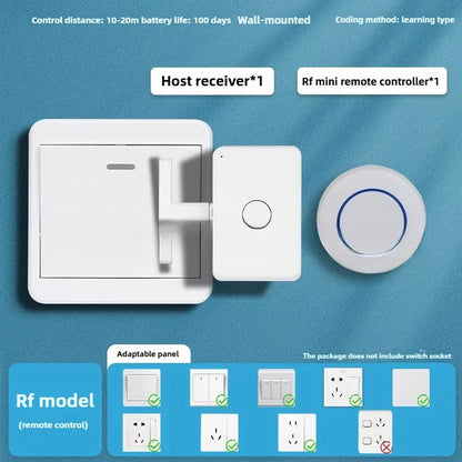 Wireless Remote Control Button Pusher Switch – Wiring-Free Automatic On/Off Light Controller Lazy Smart Switch Tool