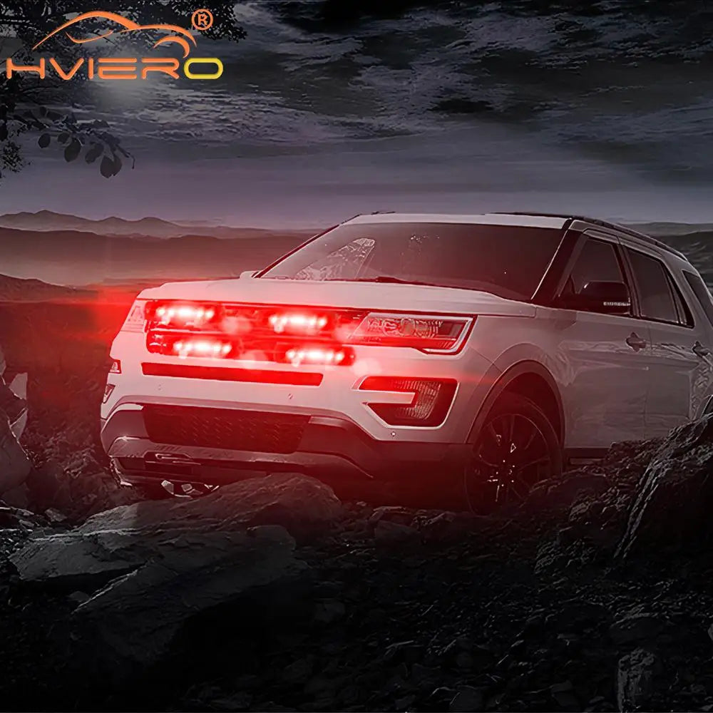 24LED Wireless Car Strobe Emergency Signal Flash Light - 12-24V for Trailers and Trucks, Auto Diode Modification Accessories
