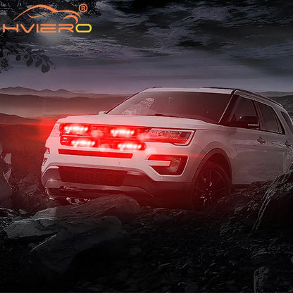 24LED Wireless Car Strobe Emergency Signal Flash Light - 12-24V for Trailers and Trucks, Auto Diode Modification Accessories