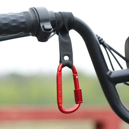 Black Aluminum Alloy Front Handlebar Hook – No-Drill Clip for Motorcycle, Electric Scooter & Bicycle
