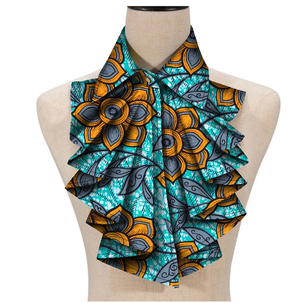 African Print Ankara Triangle Tie for Women - Stylish Wax Fabric Cravat WYA027