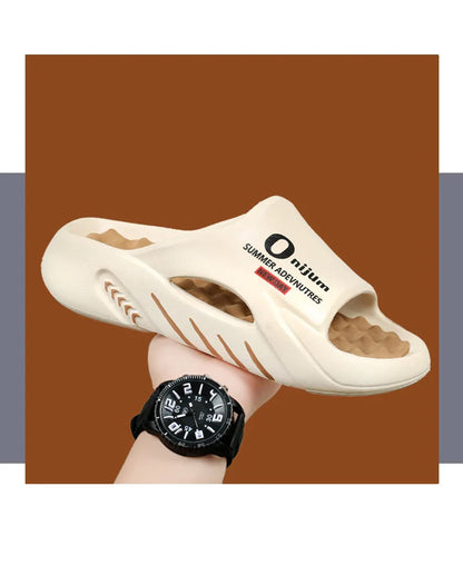 2024 Men’s Massage Slippers – Comfortable Indoor/Outdoor Slides & Beach Sandals, Sizes 38-47