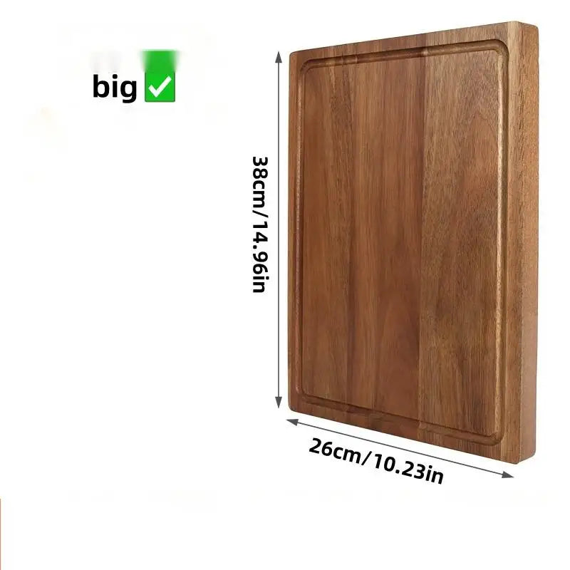 # Beech Walnut Wooden Cutting Board - Durable Kitchen Chopping Block for Cheese, Meat & Food Prep