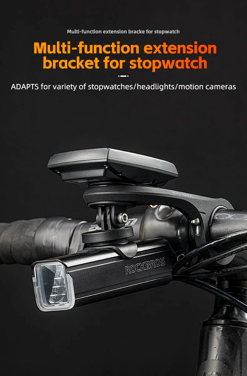ROCKBROS Light Bracket – Nylon Bicycle Code Table Holder for Mountain & Road Bikes, Sports Camera & Lamp Extension Base