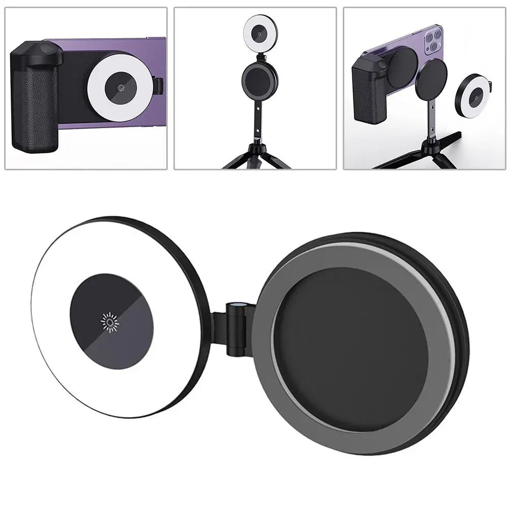 Mini Magnetic Pocket LED Fill Light — Universal Selfie Light for iPhone 12-15 with MagSafe
