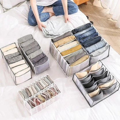Foldable Closet Organizer for Underwear & Socks — Home Cabinet Divider and Clothes Storage Drawer Box