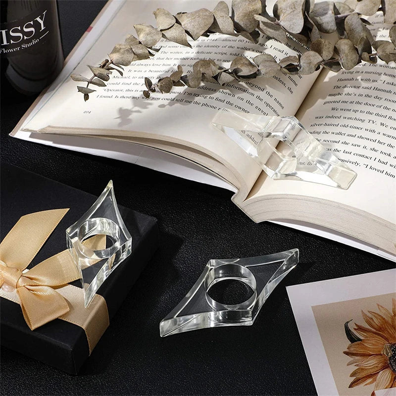Multi-Function Acrylic Thumb Book Holder – Convenient Page Support & Bookmark for School & Office