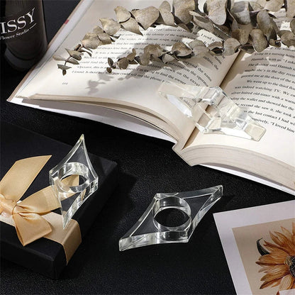 Multi-Function Acrylic Thumb Book Holder – Convenient Page Support & Bookmark for School & Office