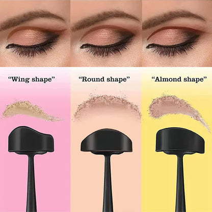 6 in 1 Crease Line Kit - Silicone Eyeliner Template for Precise Eyeshadow Cut Crease, Black Eye Makeup Stencils for Women