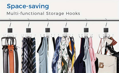 1/2 Piece Multifunctional Metal Hook – Multi-Claw Bag & Tie Storage for Scarves, Belts, and Home Organization