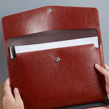 Leather Document Organizer – File Folder, Passport & Card Holder, School & Contract File Bag