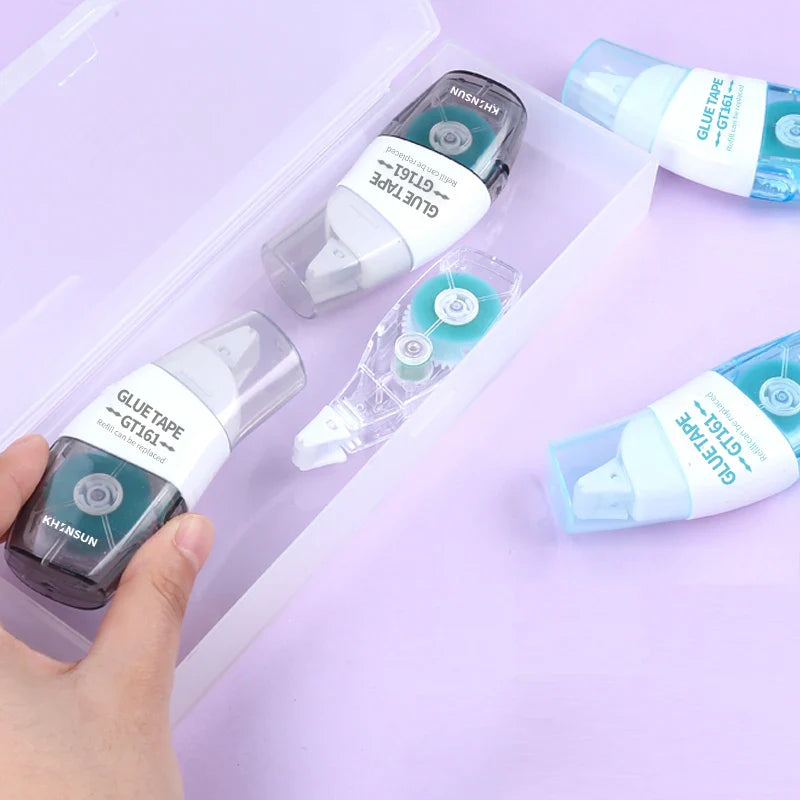 Double-Sided Adhesive Tape Roller Glue Tape - 6mm*8m with Refill Glue for DIY Journal and Stationery Projects