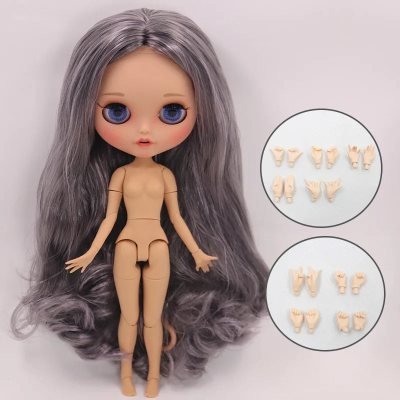 ICY DBS Blyth Doll – 1/6 Joint Body BJD Anime Girl with Tan Skin, Matte Face & Pouting Mouth OOAK OB24