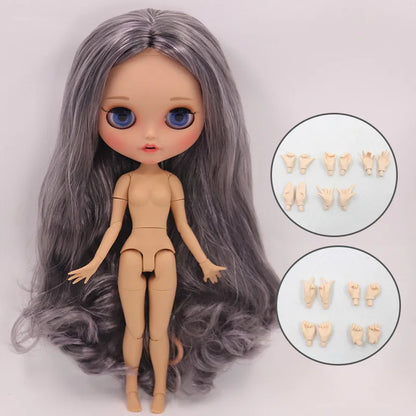 ICY DBS Blyth Doll – 1/6 Joint Body BJD Anime Girl with Tan Skin, Matte Face & Pouting Mouth OOAK OB24
