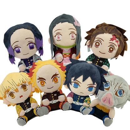 20cm Demon Slayer Plush Toys – Tomioka Giyu, Kamado Tanjirou, Nezuko & Zenitsu Anime Dolls, Perfect Gift for Women