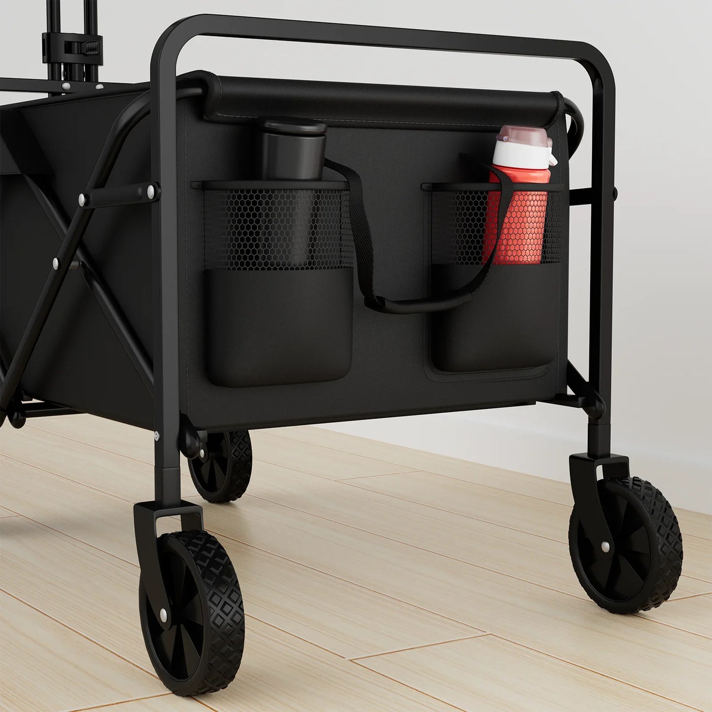 Portable Folding Handcart – Adjustable Height & Angle, Easy Fold, Heavy-Duty Load Carrier for Beach & Camping