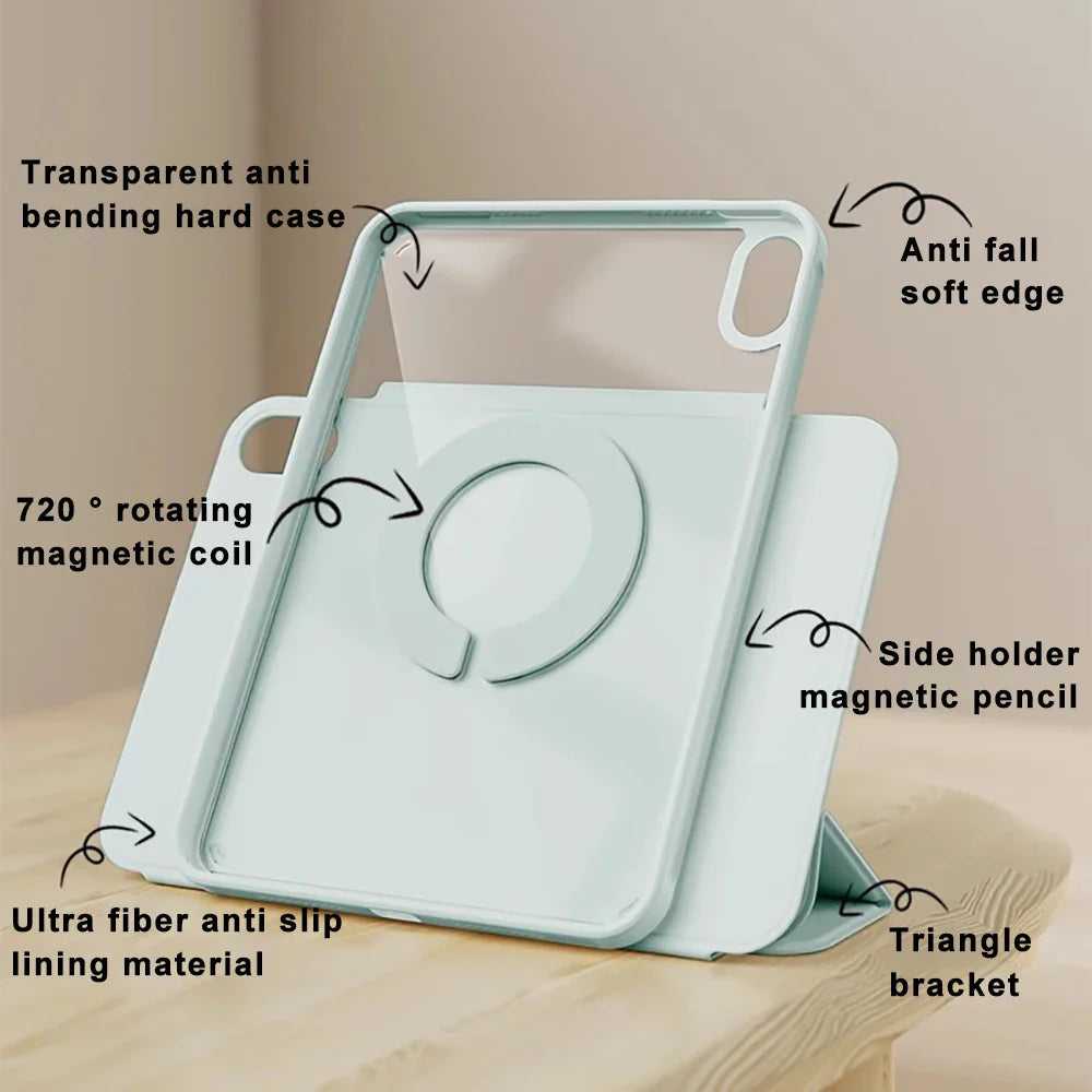 Magnetic Folio Case for iPad Mini 6 & 7 (8.3") – Smart Folding Tablet Cover & Protective Case