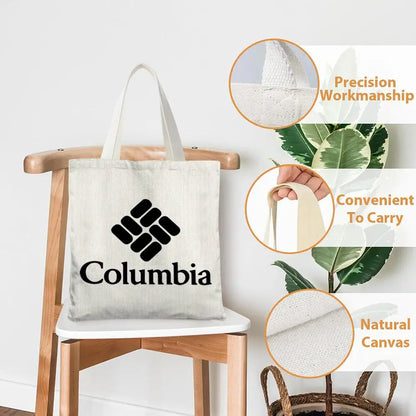 Classic Canvas Tote Bag - Large Capacity Double-Sided Print Shoulder Shopping Bag