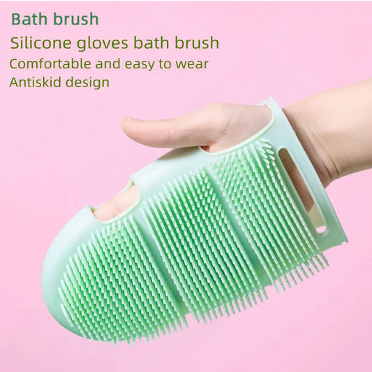 Japanese Silicone Bathing Brush – Cute Massage & Exfoliating Gloves for Pets and Body Scrubbing