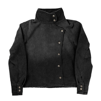 Emo Gothic Punk Jirai Kei Women’s Jacket - Y2K Harajuku Lace-Up Grunge Gyaru Streetwear Coat