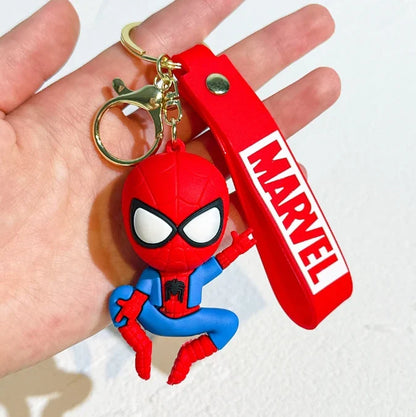 MINISO Marvel Avengers Keychain – Iron Man, Thanos, Loki & Captain America Doll Pendant for Bags & Fans Gift