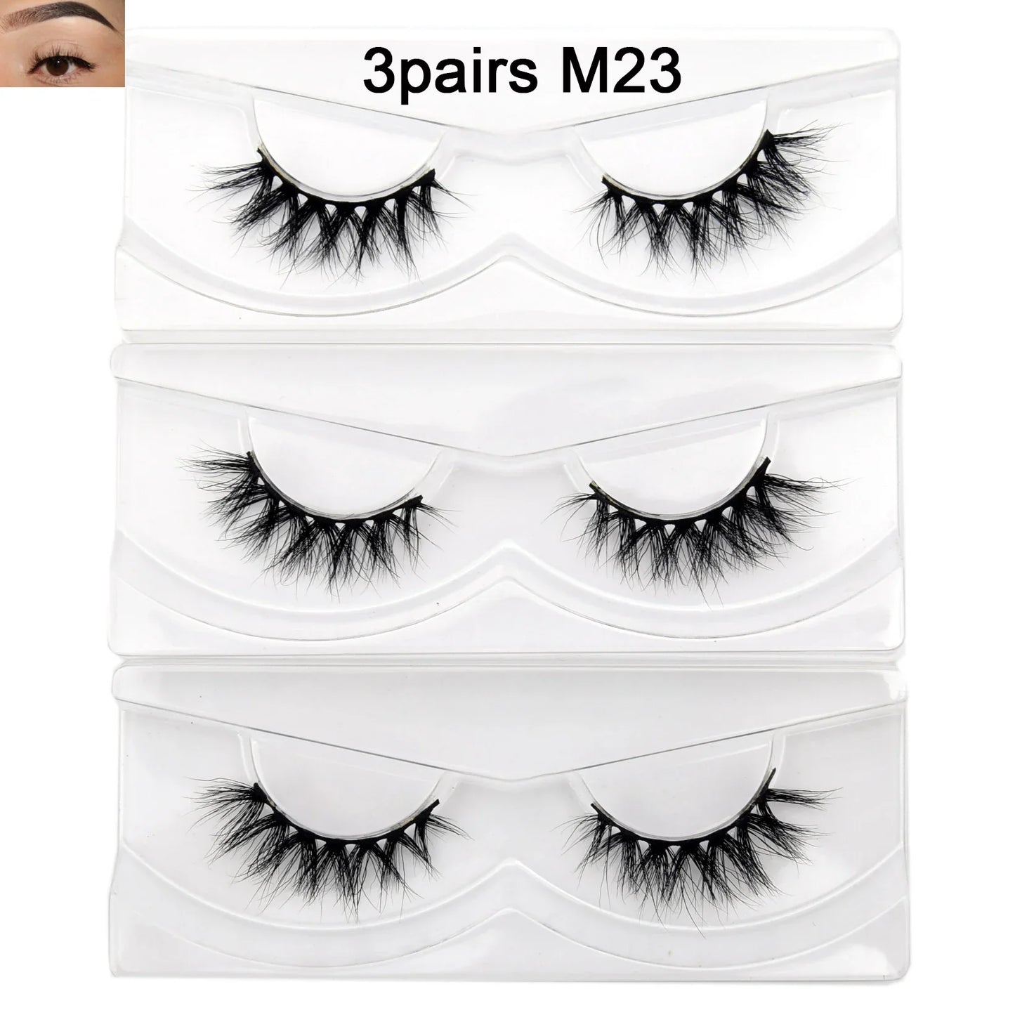 Visofree 13mm 3D Mink Eyelashes – Natural Long Handmade Cruelty-Free False Lashes for Makeup G04