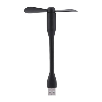 Mini USB Flexible Fan – Bendable Portable Hand Fan for Laptop, PC, Power Bank, and AC Charger, Summer Cooling Gadget