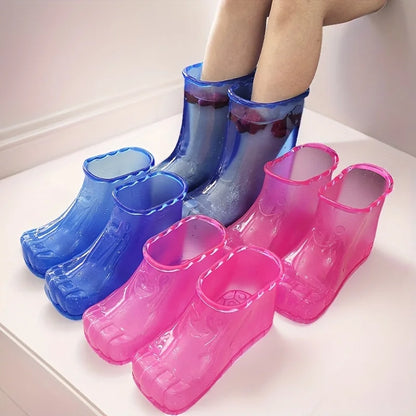 Portable Foot Spa Bath Basin – Foldable Plastic Foot Soaking Shoes for Home & Travel