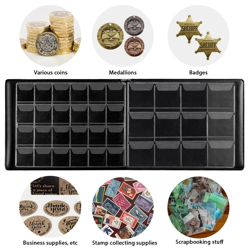 Coin Collection Holder Book for Collectors - 300 Pockets Organizer, Storage Box Case Album for 20/25/27mm Coins