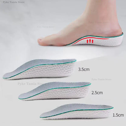 Height Increase Insoles for Men & Women – Arch Support Orthopedic Shoe Pads with Memory Foam & Heel Lift for Flat Feet