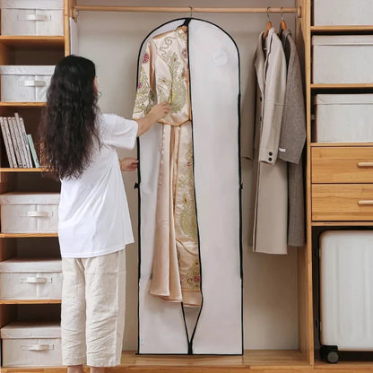 High-End Thickened Waterproof Dust-Proof Wedding Dress & Suit Storage Bag — Protective Hanging Coat Cover