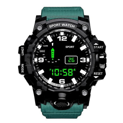 Men’s Sports Digital Watch – Large Dial Military Style Wristwatch, Waterproof Multifunctional Electronic Watch with Luminous Display & Alarm for Active Wear & Outdoor Use