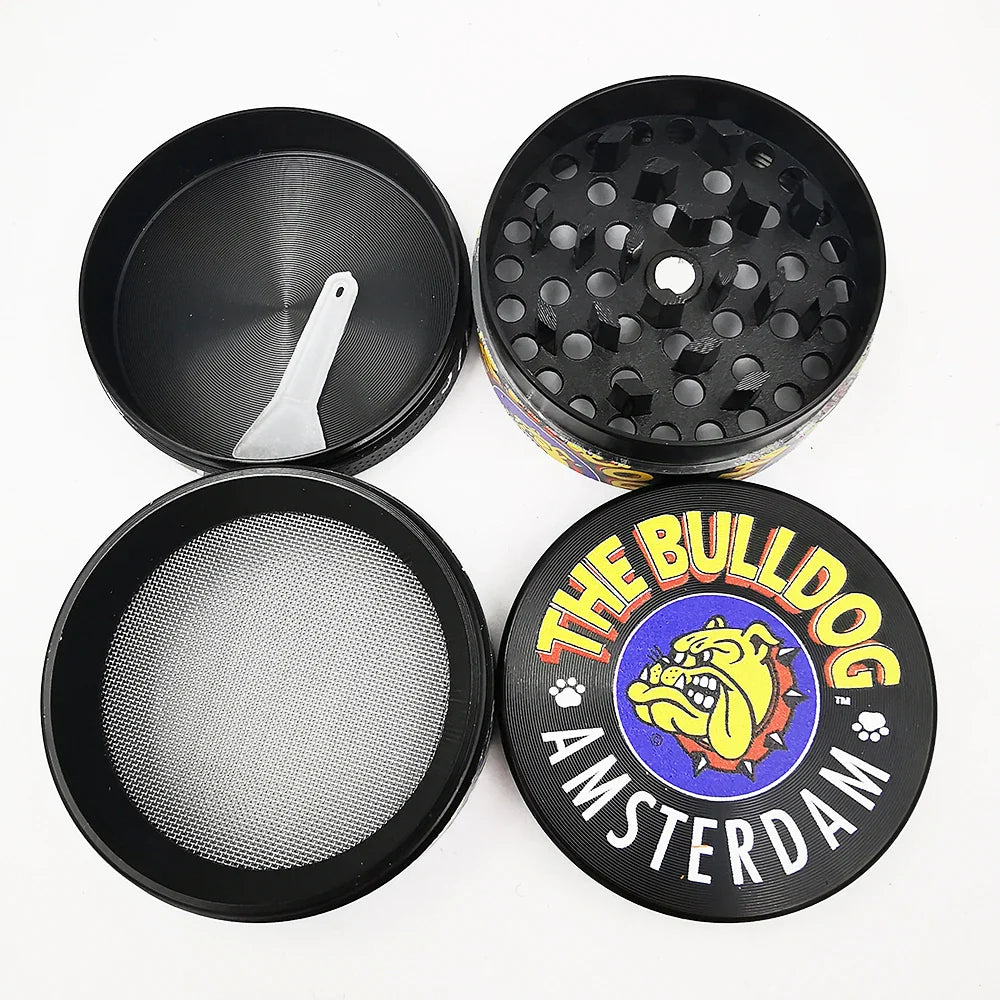 50mm Metal Dog Herb Grinder — 4-Layer Manual Spice, Pepper & Tobacco Mill for Smoking Accessories