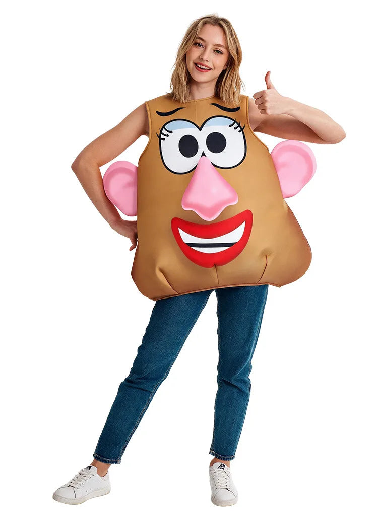 Mr. & Mrs. Potato Head Costume - Funny Family Matching Halloween Cosplay Outfit