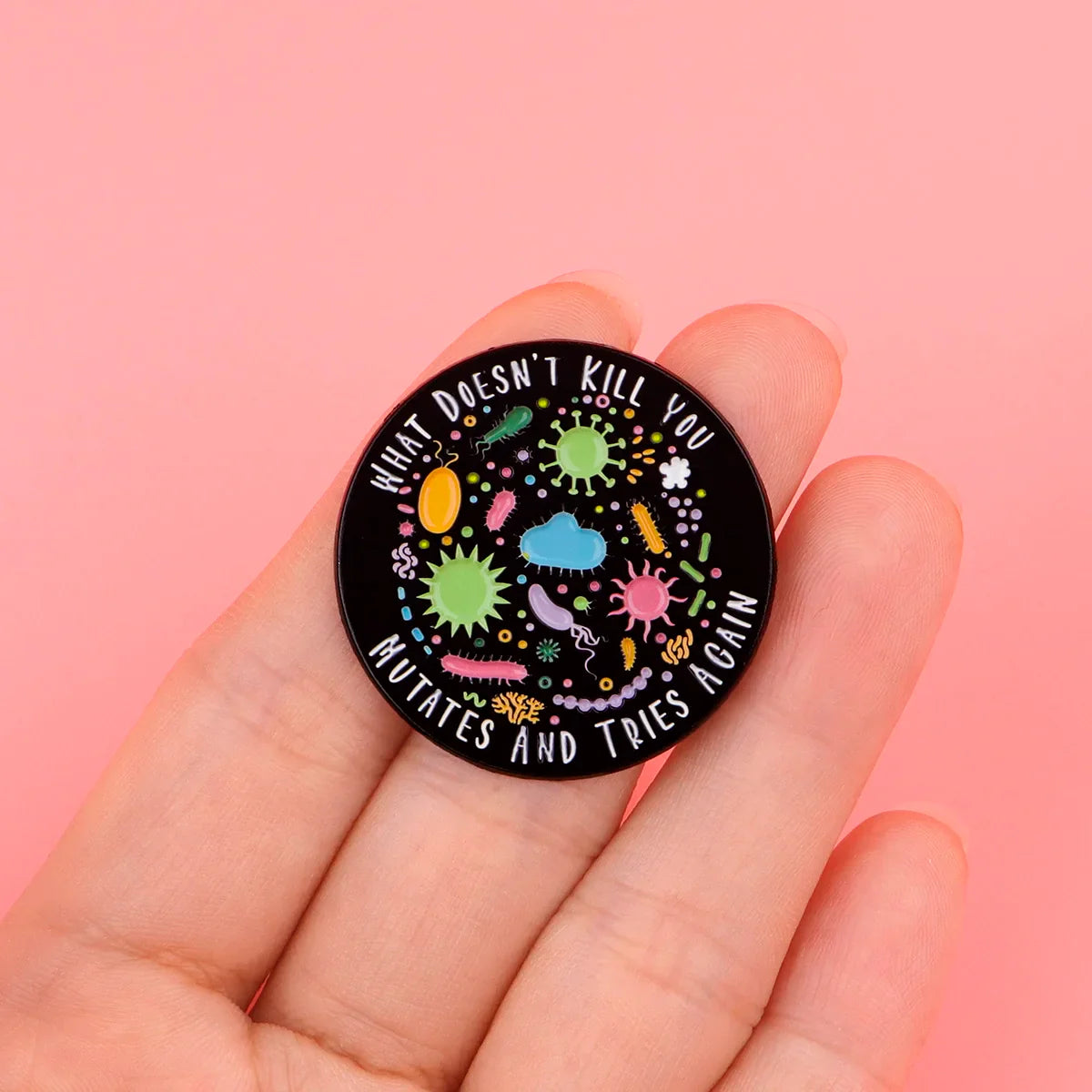 Bacterial Enamel Pins - Nurse & Doctor Badge Brooches for Backpack, Lapel, Cosplay & Gifts