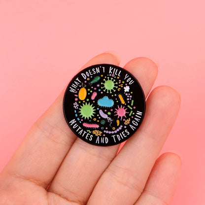Bacterial Enamel Pins - Nurse & Doctor Badge Brooches for Backpack, Lapel, Cosplay & Gifts
