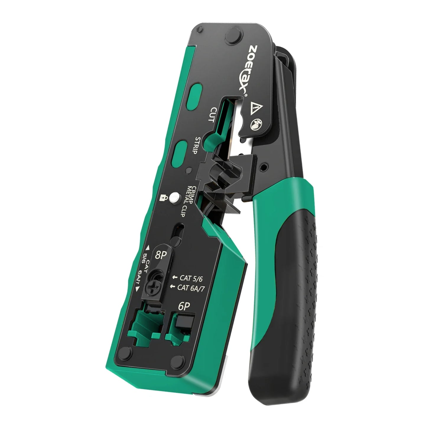 ZoeRax RJ45 Network Crimping Tool - CAT7 CAT6A CAT6 CAT5e Ethernet Cable Cutter & Wire Stripper