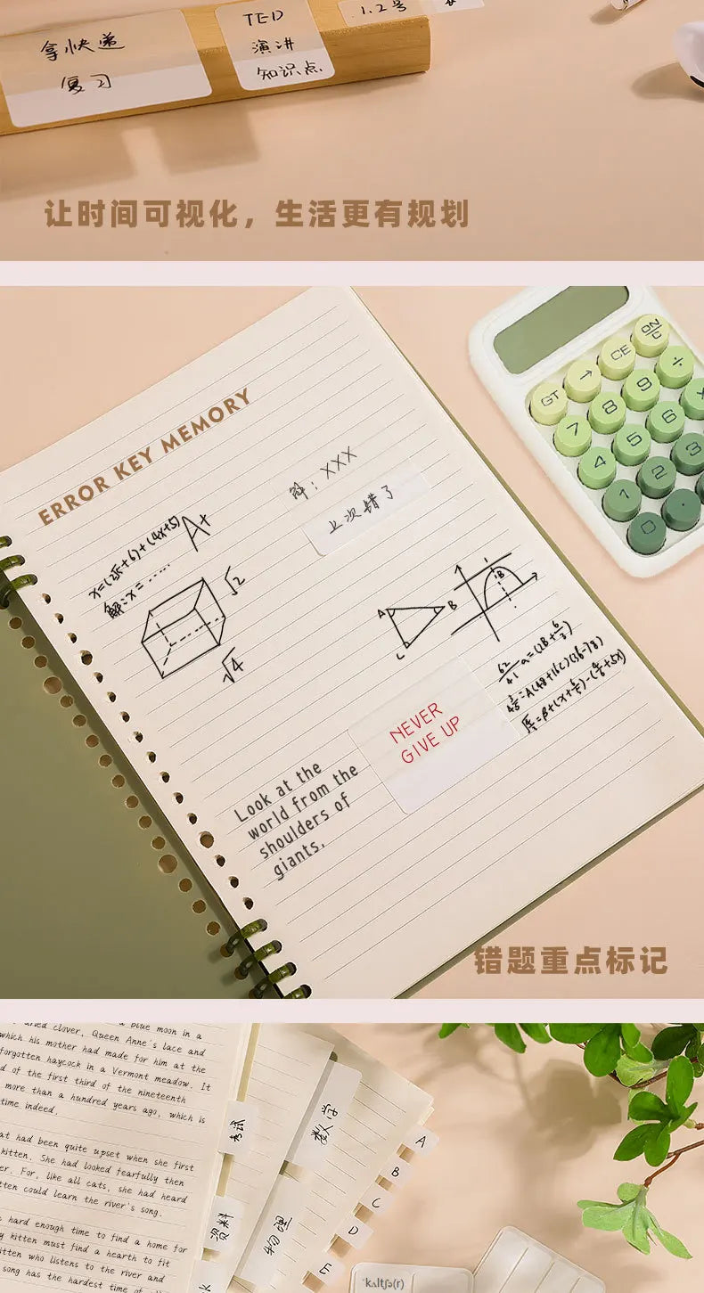 Waterproof Index Stickers - Small Transparent Cards for Office, Note Marking & Classification Index Tabs