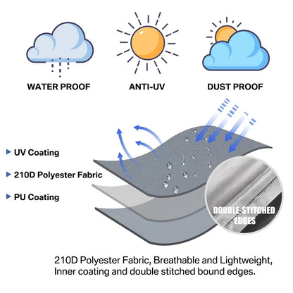Waterproof Patio Umbrella Cover – Outdoor Banana & Straight Style Parasol Protector – Fits Cantilever Umbrellas Up to 12–14 Feet