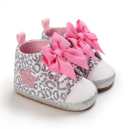 Infant Leopard Print Pre-Walker Shoes - Soft Sole Baby Sneakers for Spring & Autumn, 0–1 Year Daily Footwear