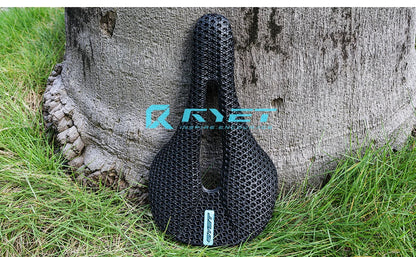 RYET 3D Printed Carbon Bike Saddle — 140/143mm Lightweight Road & MTB Cycling Seat with EVA Cushion