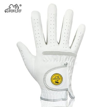 Men's Golf Glove - Breathable Micro Soft Fabric, Comfortable Fit with Magnetic Marker & Replaceable Design for Golfers