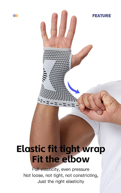 Adjustable Gym Wristband & Palm Guard — Sports Wrist Support Brace with Compression Gloves for Carpal Tunnel