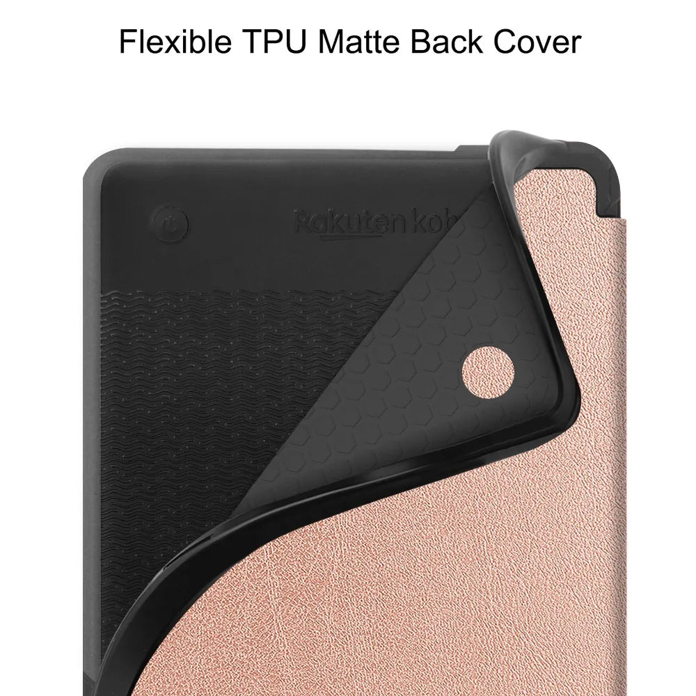Smart Case for Kobo Clara Colour/BW/2E – Multi-Folding Stand, Magnetic Cover, Soft Back, Auto Sleep/Wake